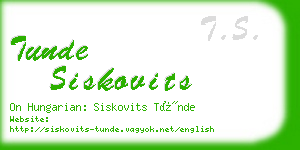 tunde siskovits business card